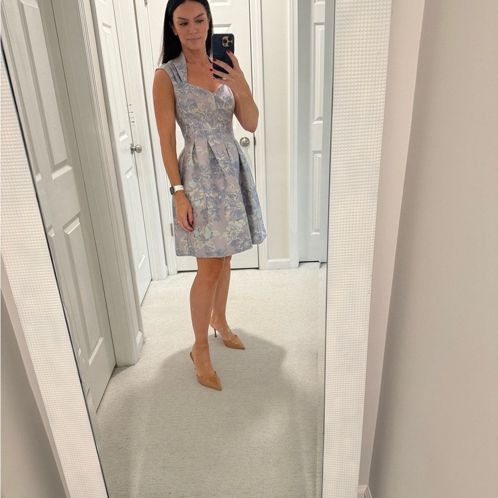 Vince Camuto Lavender Floral Mini Dress